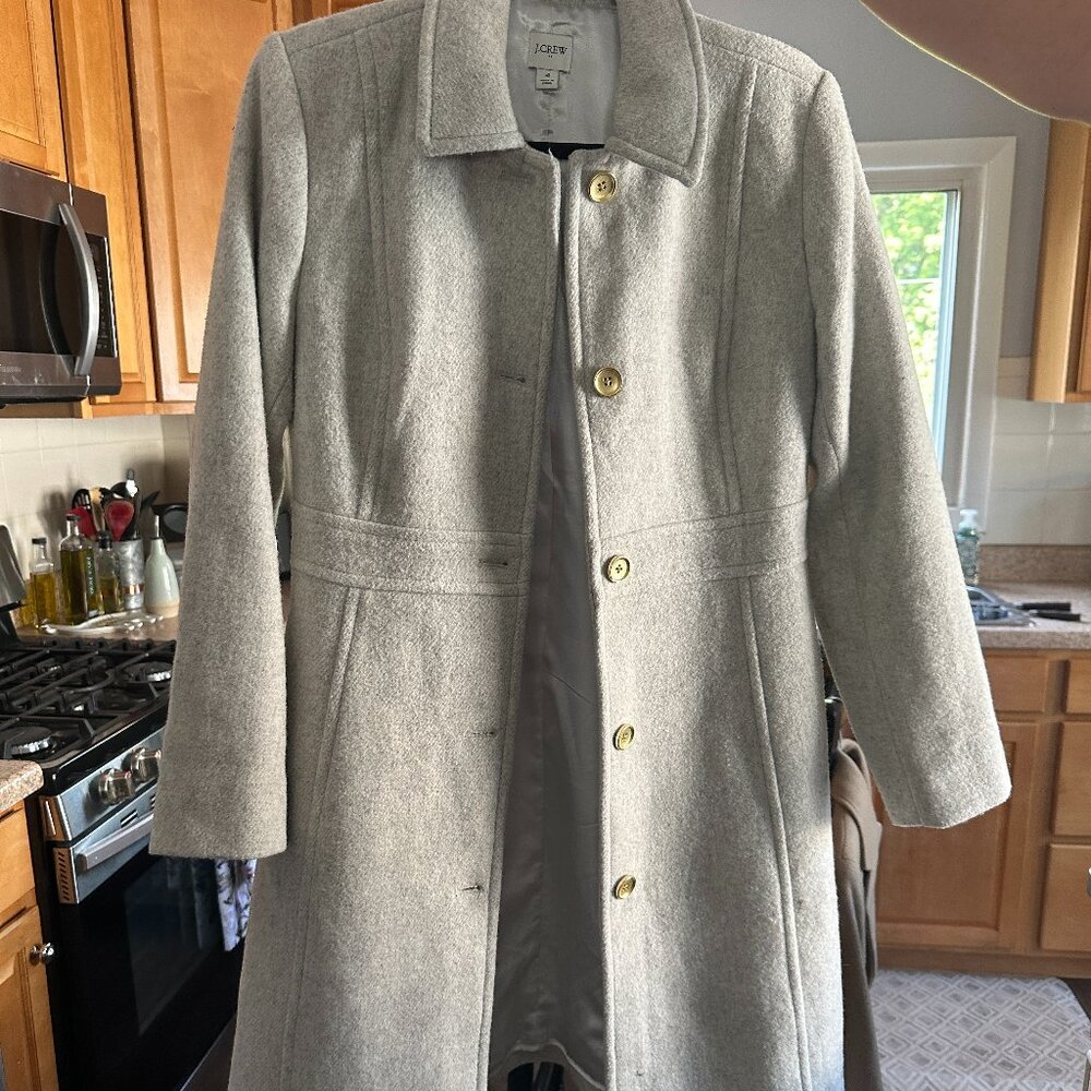 J Crew long gray coat